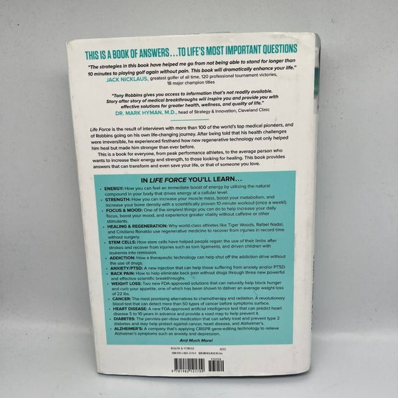 Life Force: How New Breakthroughs in‎ Precision ...Tony Robins Book Hardcover - Picture 2 of 10